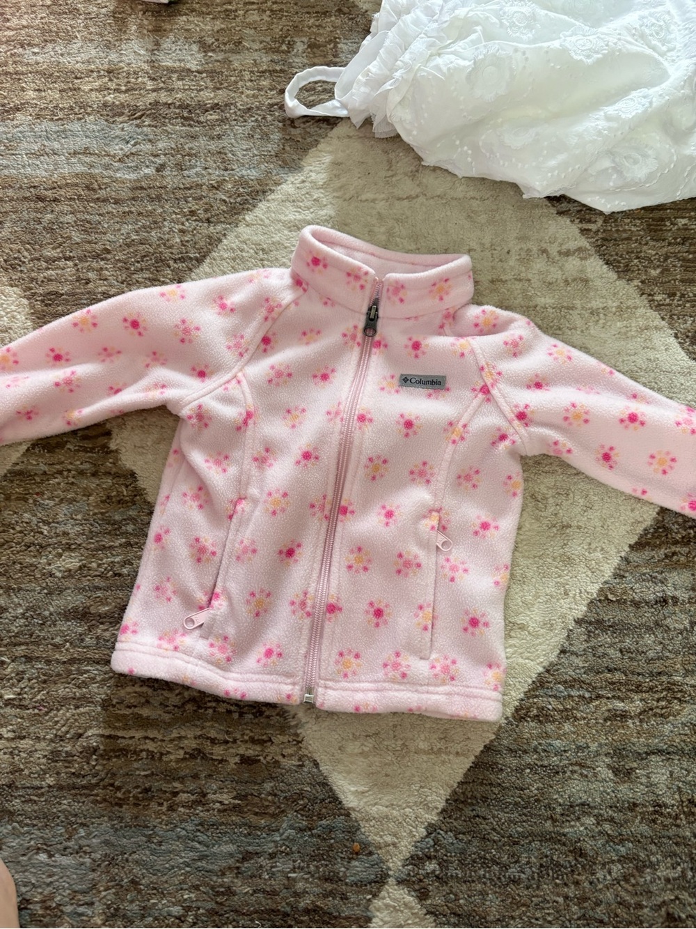 Columbia Light Pink Floral Fleece Jacket